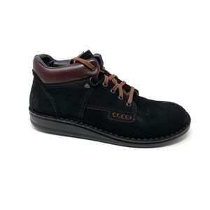 Finn Comfort Linz Nubuk Nevada Schwarz Braun Leather Ankle Boot Comfort Unisex